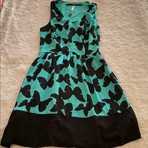 Kensie turquoise butterfly dress